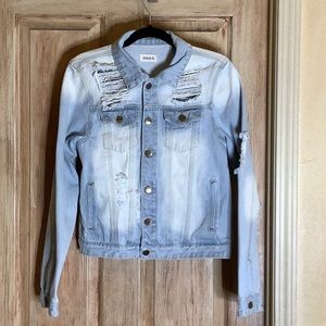 Mono B Distressed jean jacket.